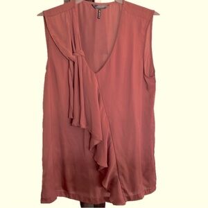 SXSW Clay Terracotta Pink Blouse Size Small Sleeveless
